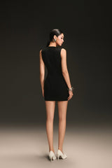 BLACK GOBLET MINI DRESS