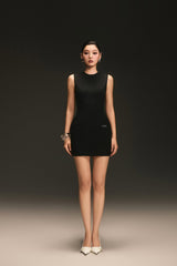 BLACK GOBLET MINI DRESS