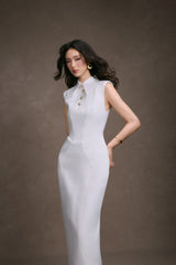 SLEEVELESS SHIRT DRESS