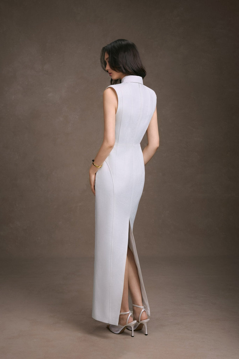 SLEEVELESS SHIRT DRESS