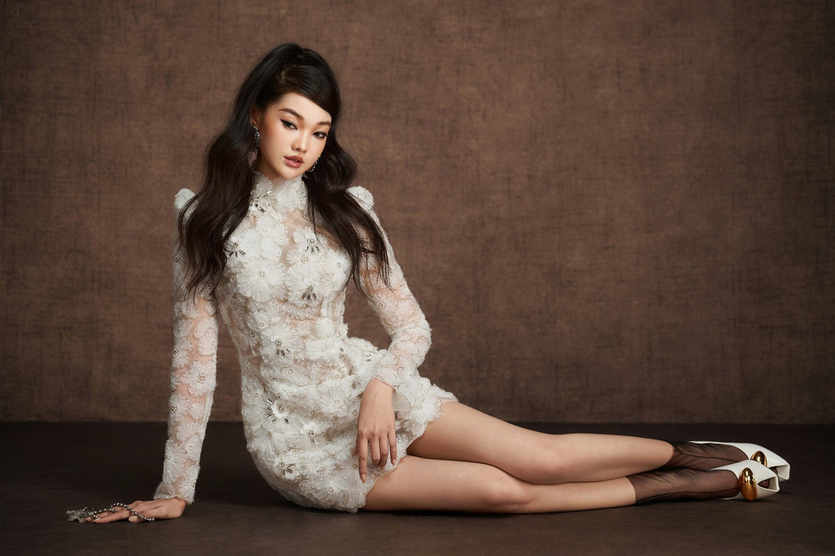 PETAL BEADING DRESS