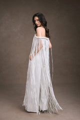 FRINGE LACE CORSET TOP