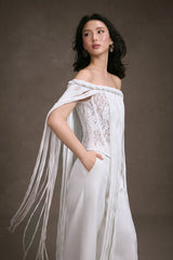 FRINGE LACE CORSET TOP