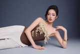 BROWN BOUQUET CORSET TOP