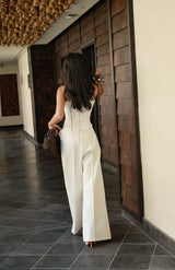 WHITE BOUQUET CORSET TOP