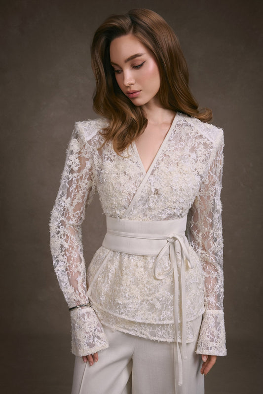 LACE WRAP TOP