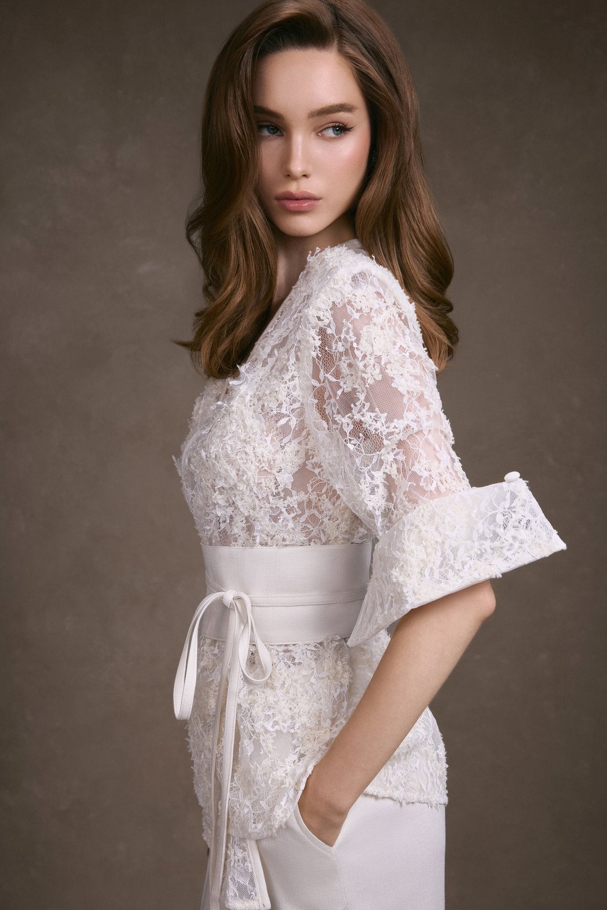 LACE WRAP TOP