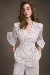 LACE WRAP TOP
