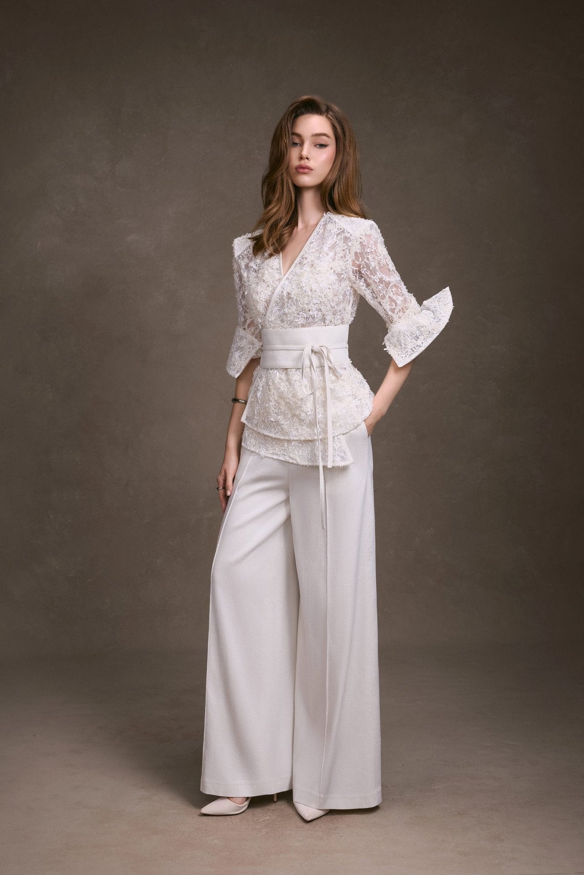 LACE WRAP TOP
