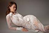 WHITE PETAL SHEER SKIRT