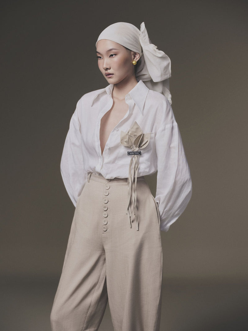 WHITE LINEN SHIRT