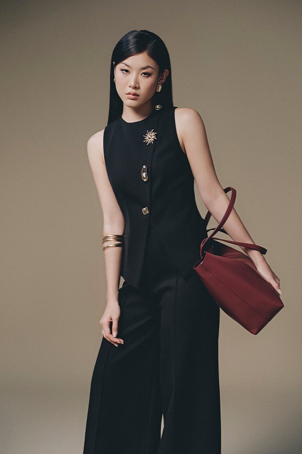BLACK WIDE LEG PANT