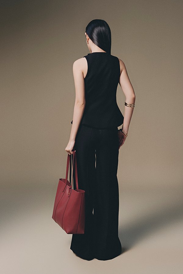 BLACK WIDE LEG PANT