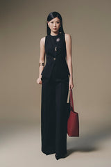 BLACK WIDE LEG PANT