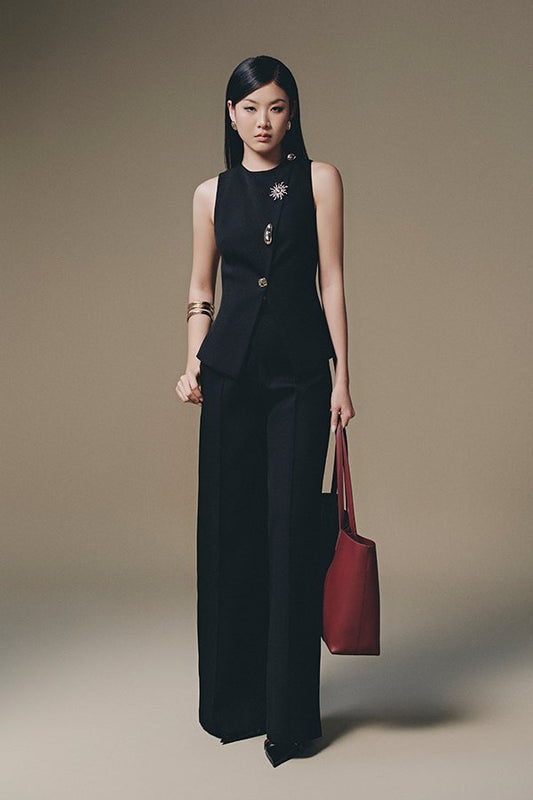 BLACK WIDE LEG PANT