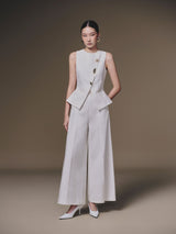 WHITE WIDE LEG PANT