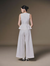 WHITE WIDE LEG PANT