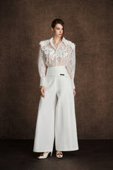 WHITE PALAZZO PANT