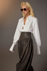 WHITE THERA OVERSIZE SHIRT
