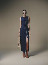 BLUE CROSS BUTTONED DRESS