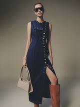 BLUE CROSS BUTTONED DRESS