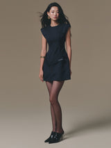 BLUE COLLAR STRIPPED DRESS