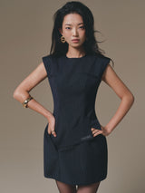 BLUE COLLAR STRIPPED DRESS