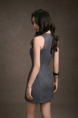 LACE PEEK MINI DRESS