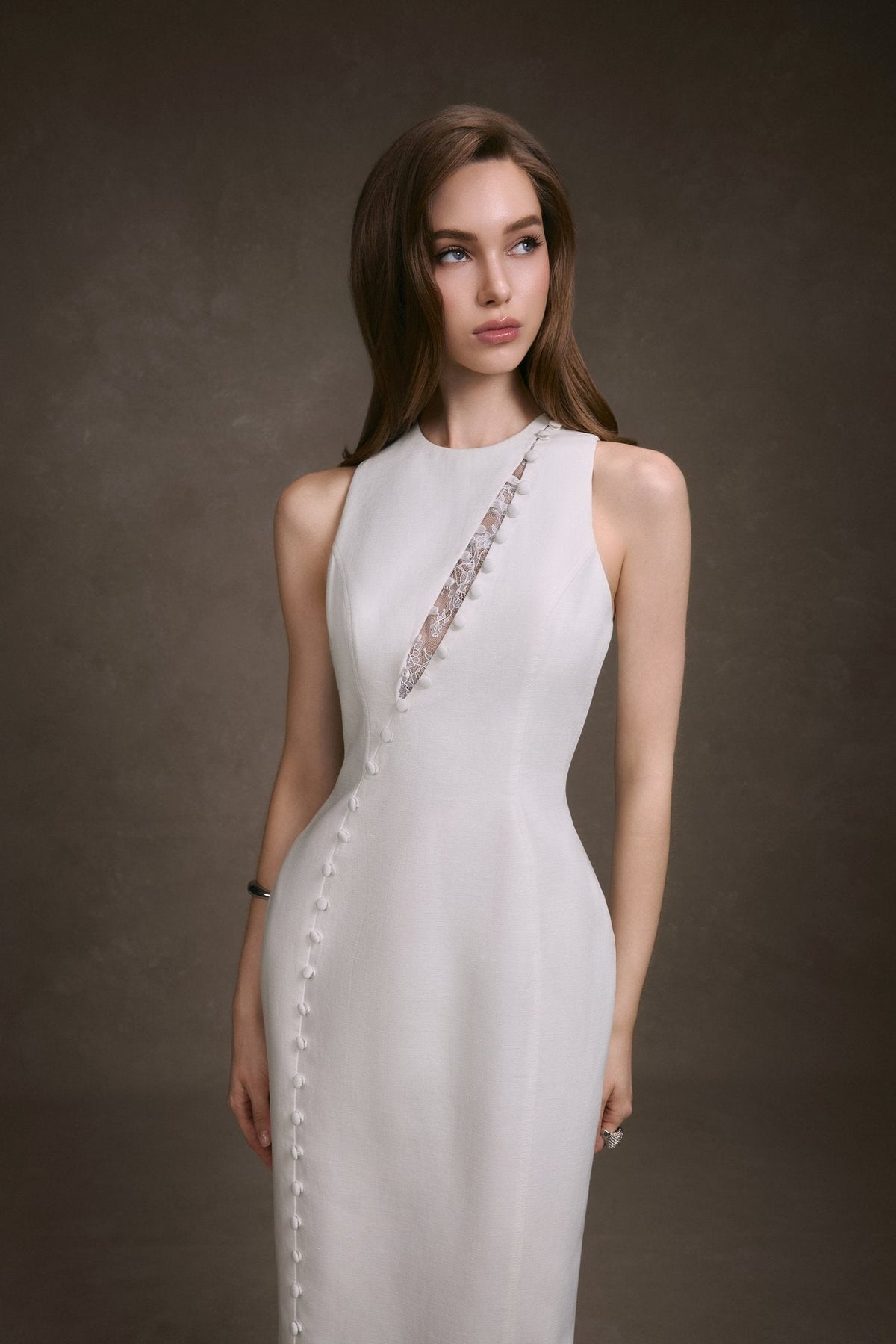 LACE PEEK MAXI DRESS