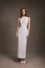 LACE PEEK MAXI DRESS
