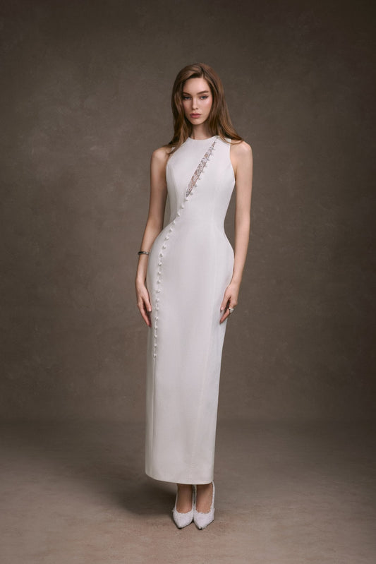 LACE PEEK MAXI DRESS