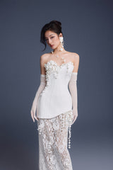BOUQUET CORSET LACE DRESS
