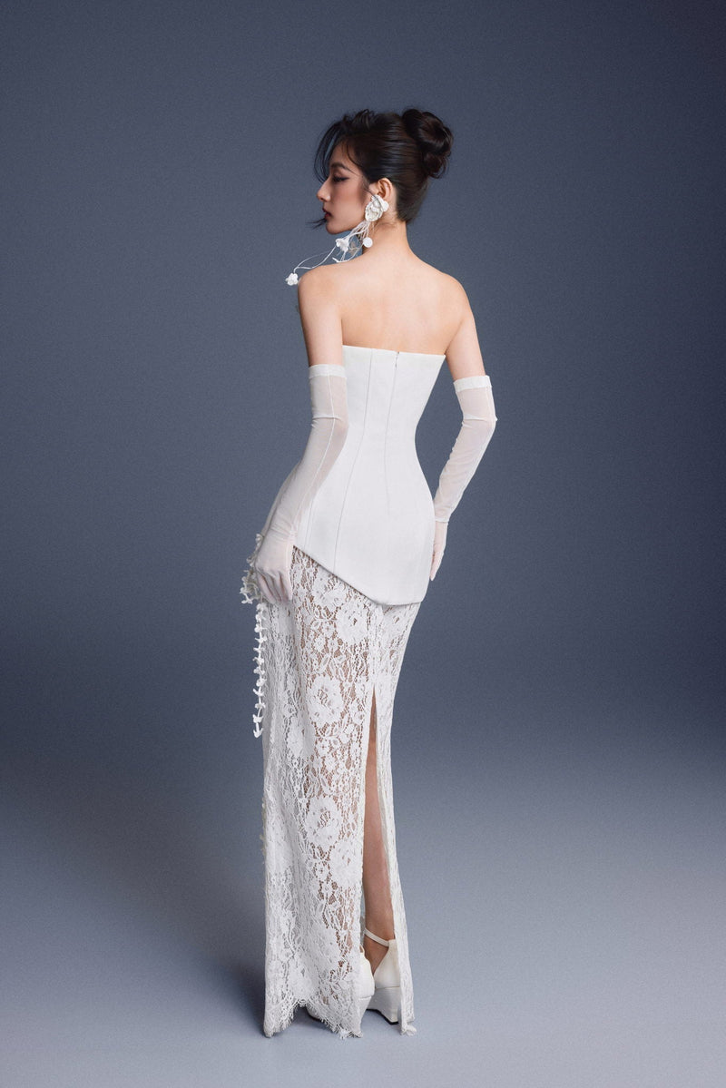 BOUQUET CORSET LACE DRESS