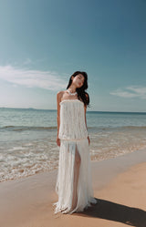 FRINGE LACE CORSET DRESS