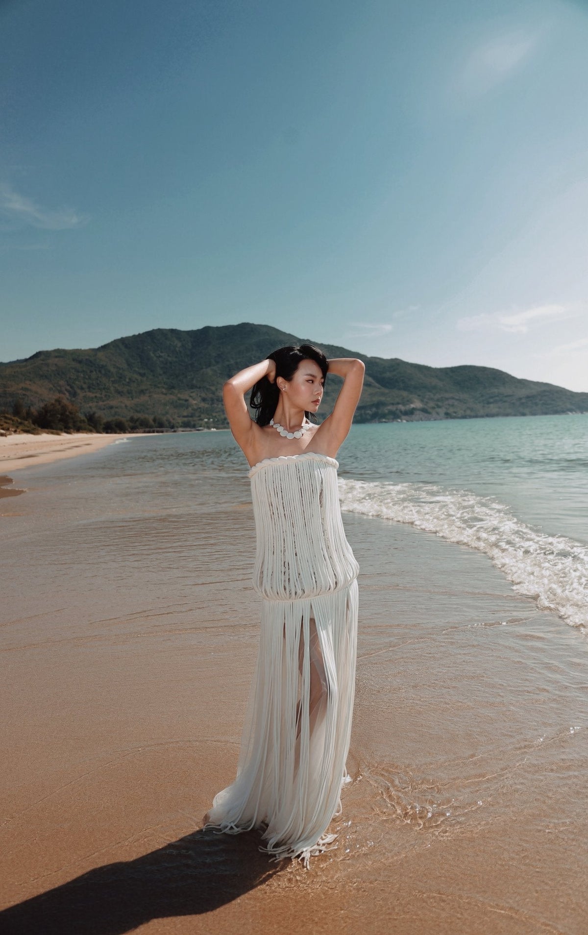 FRINGE LACE CORSET DRESS