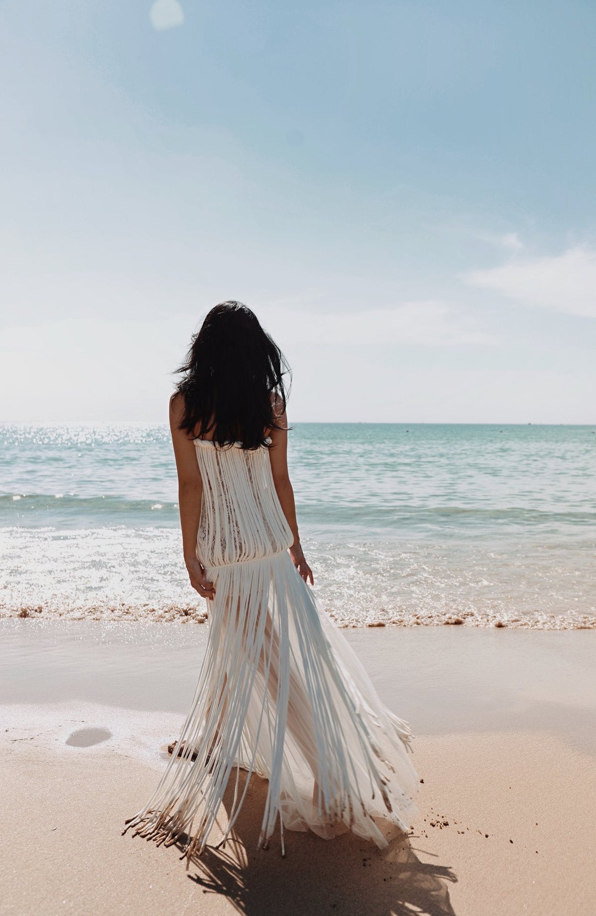 FRINGE LACE CORSET DRESS
