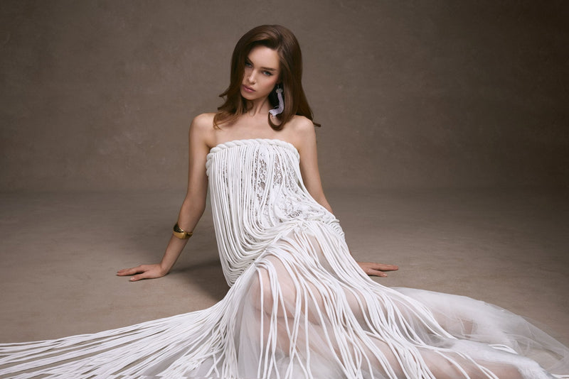 FRINGE LACE CORSET DRESS