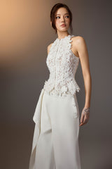 WHITE FLORAL LACE TOP