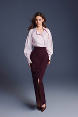 BUTTONS SCULPTED SKIRT