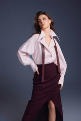 BUTTONS SCULPTED SKIRT