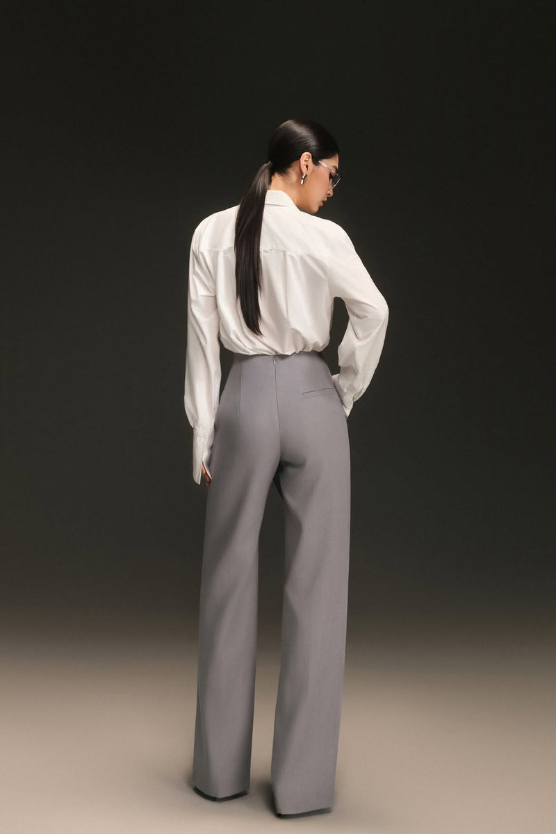 GREY CROSSFOLD TROUSER