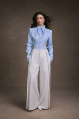 STRIPE CUPPED COLLAR SHIRT