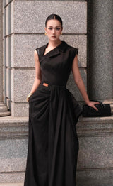 DIAGONAL PEPLUM TOP