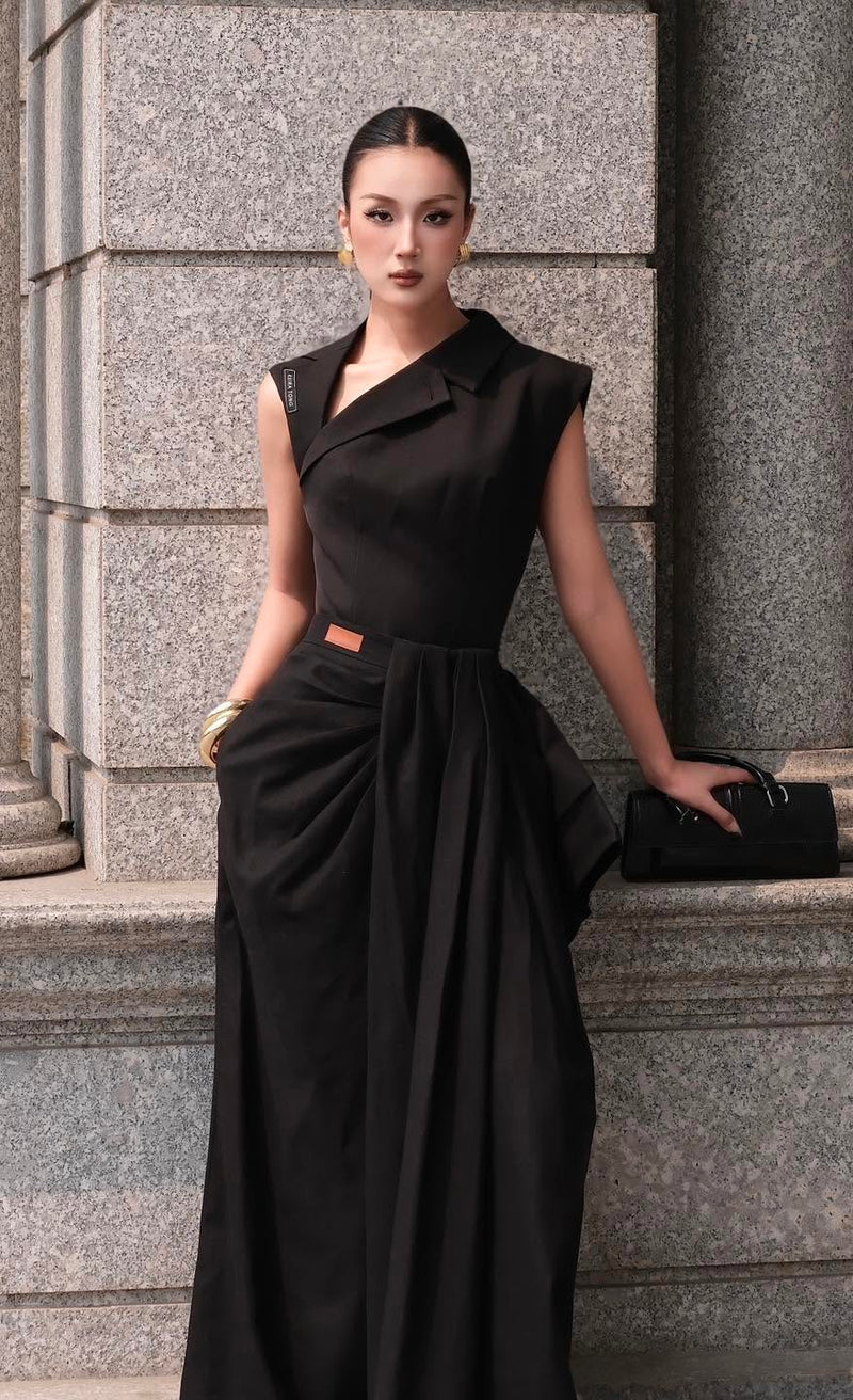 DIAGONAL PEPLUM TOP