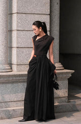 DIAGONAL PEPLUM TOP