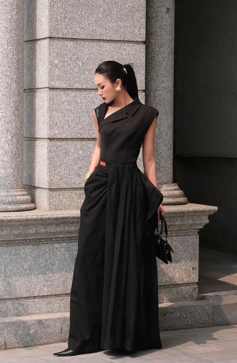 DIAGONAL PEPLUM TOP