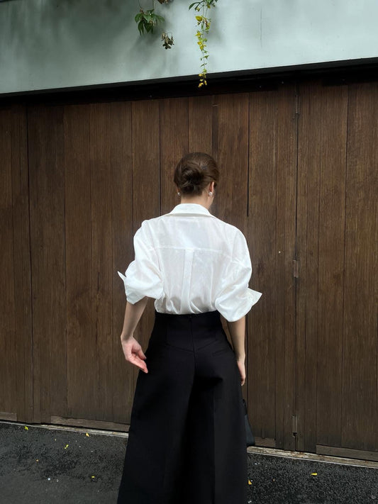 HIGH-WAISTED BUTTON PANTS