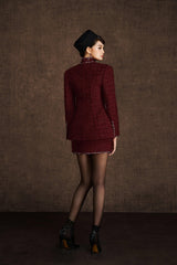 RED EMBROIDERED SKIRT