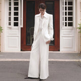 WHITE SINGLE-BREASTED BLAZER