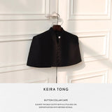 BUTTON COLLAR CAPE